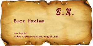 Bucz Maxima névjegykártya